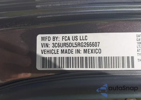 2024 Ram 2500 Big Horn 4X4 6'4 Box из США, поврежденный, VIN 3C6UR5DL5RG266607